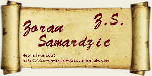 Zoran Samardžić vizit kartica